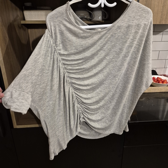 Gray Ruched Women's Top - Picture 1 of 3